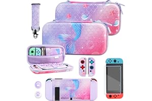 RHOTALL Étui de Transport Violet pour Nintendo Switch OLED