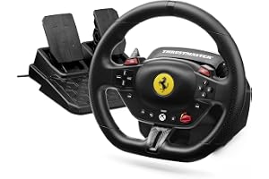 Thrustmaster T98 Racing Wheel Ferrari 296 GTS Edition – Magnetic T2PM Pedals – 240° Rotation – 3 Driving Profiles – Official 