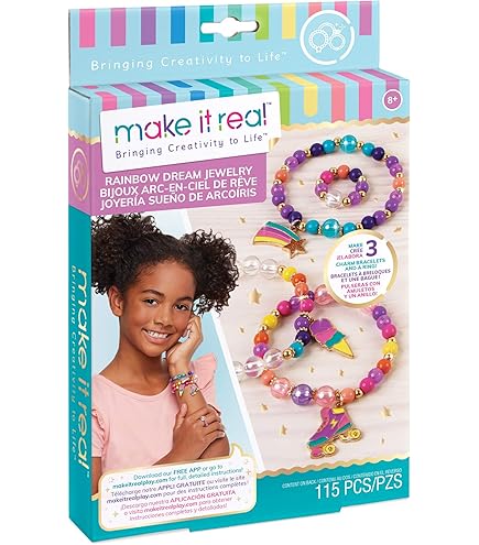 Make It Real Mega Studio Gioielli Fai Da Te - Kit Per Creare Bracciali E Collane - Oltre 1000 Perline E Accessori - Per Bambine 8+ - 5