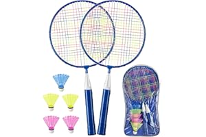 cotaour1 Pairs Badminton Racket for Children Badminton Set for kids Nylon Alloy Lightweight Racket for Child, Beginner Players, Indoor & Outdoor Sport