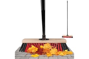 ‎HAUSFELDER Hausfelder Straßenbesen 40 cm mit Stiel für draußen – Stabiler Outdoor Besen, Gartenbesen, Hofbesen, Terrassenbesen, Kehrbesen mit Metallstiel 150 cm