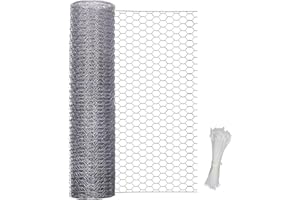 BOAOTX Hasendraht Kaninchendraht 0.4 x 12m, Hühnerdraht Hasengitter Verzinkt, Drahgitter Feinmaschig Maschendraht Drahtzaun, Leichter Drahtgeflecht für Tierzäune Gartenprojekt und Heimwerker