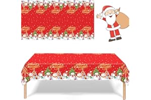 MORAINJAY Mantel Navidad,137x274 cm Mantel de Rectangular,Árbol y Muñeco de Nieve Mantel Impermeable Antimanchas,Grandes Mantel para Fiestas de Navidad,Decoración la Casa Mesa de Navidad