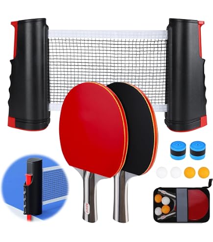 Lot de 4 raquettes de tennis de table avec 3 balles en étoile et étui de ping-pong portable, pagaies de tennis de table pour adultes et familles jeux de plein air Lot de 4 raquettes de tennis de table avec 3 balles en étoile et étui de ping-pong portable, pagaies de tennis de table pour adultes et familles jeux de plein air
