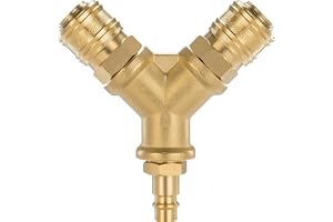 Poppstar Tryckluftsfördelare 2-faldig med snabbkopplingar 3/8" (standard tryckluftsanslutning NW 7.2)