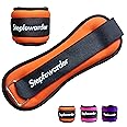 Stepfowarder Ankle/Wrist Weights, 0.3-1kg for a Pair, Three Optional Colors & Weights with Adjustable Strap, 2 Pack