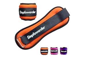 Stepfowarder Ankle/Wrist Weights, 0.3-1kg for a Pair, Three Optional Colors & Weights with Adjustable Strap, 2 Pack