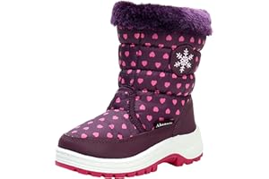 Ahannie Schneestiefel für Jungen und Mädchen, Unisex Kinder Warmem Winterstiefel,Baby Winterstiefel Schneeschuhe