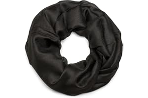 styleBREAKER Damen Loop Schal leicht und seidig in Unifarben, leichter sommerlicher Schlauchschal einfarbig 01017063