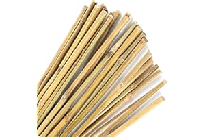 KULTIVERI Varillas de Bambú Naturales Ecológicas. 25 Estacas para Uso Agrícola y Huertos Domésticos. Tutores para Tomateras y Otras Plantas. (120 cm (10-12 mm diámetro))