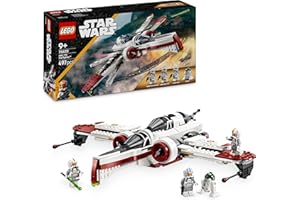 LEGO Star Wars 75402 Caza Estelar ARC-170 de Juguete con 4 Minifiguras Inc. Pilotos Clon y Droide R4-P44, Regalo de Cumpleaños para Niños y Niñas de 9 Años o Más y Fans de La Venganza de los Sith