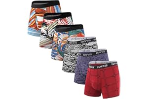 HAVVIS Mens Boxers Super Soft Bamboo Boxer Shorts Long Leg Anti Chafing Underwear with Fly Boxer Briefs Multipack