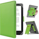 HoYiXi Universal Case for 6.8 Inch / 7 Inch Paperwhite/Pocketbook/Tolino/Sony eReader Compatible with/Kobo Clara HD/Kobo Clara 2E Leather Protective Case 6.8 Kindle Cover Case Green