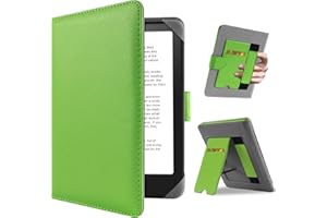 HoYiXi Custodia Universale for 6.8'' / 7“ Kindle Paperwhite 2024-2012 Compatibile Kobo Clara HD/Kobo Clara 2E /PocketBook/Tolino/Sony eReader Cover Case Bracket standing function,verde