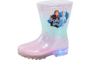 Disney Frozen 2 flickor lyser upp Wellington stövlar Elsa Anna blinkande ljus snö regn gummistövlar