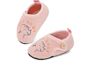 LACOFIA Zapatillas de Estar por Casa Niños Pantuflas Peluche Invierno Zapatos Calcetines Dormir Antideslizantes Niñas 22-31 EU