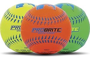 Franklin Sports - Pro Brite - Neon Rubber Teeball - MLB - Youth Tball - Baseball + Softball - Indoor & Outdoor Use
