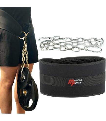 Ceinture De Musculation Next Alpha - Combinaison Powerlifting & Dips - Boucle Rapide, Chaîne Incluse