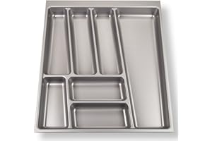 ORGA-BOX® II Besteckeinsatz für Nobilia 50er Schublade bis 07/2012 (462 x 405 mm BITTE MESSEN SIE IHR SCHUBLADENINNENMAß!) silbergrau