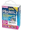 Piksters Interdental Brushes (40 Pack, Size 2 (White))