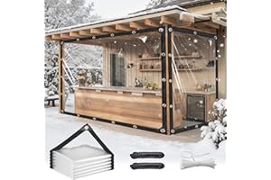 CXOUZHM Transparent Plane mit Ösen 2x3m PVC Plane Transparent Abdeckplane Wasserdicht Durchsichtig Terassenplane Faltbar Reißfest Wetterfeste für außenbereich Camping Balkon Pavillon Garten