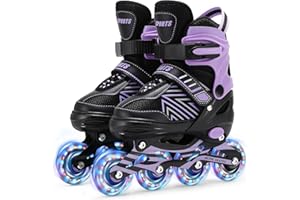 YLAIDE Kids Inline Skates for Girls Boys, Roller Skates Kids Adjustable with Light Up Wheels for beginners boys girls.
