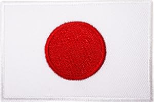 ELLU Japan Flag Embroidered Iron/Sew On Patch Japanese Karate GI Suit T Shirt Badge