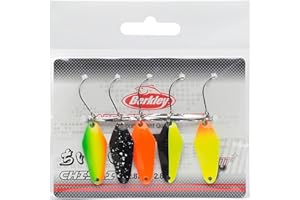 Berkley Area Game Spoons 5 Pack – kleiner Wobbler Spoon zum Forellen- und Barschangeln, bleifrei, Fusion 19 Haken