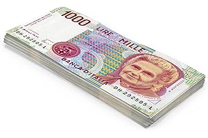 SCRATCH LOVER Scratch Cash Lire - 100 Banconote Finte da ₤ 1.000, Fac-Simile Lire, Dimensioni Reali