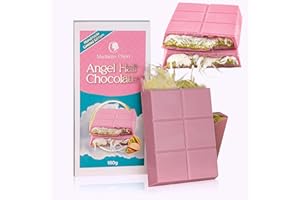 BODESA VALORE 180g Handmade Angel Cioccolato Ruby/Pink di Dubai con Crema al Pistacchio – Fatto a Mano, Confezione Regalo di Lusso – Autentica Esperienza del Cioccolato di Dubai (Cioccolato Rosa di Dubai-XL)