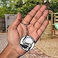 Daiyamondo Anime Silver Rotating Spinning Metal Keychain |Anime Key ring| Perfect Keychain For Anime Lover | Key ring for car Bikes | keychain for boys