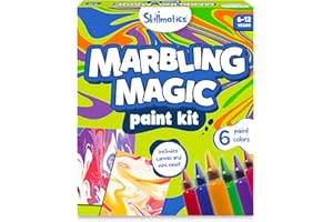 Skillmatics Marbling Magic Paint Kit for Kids, Art & Craft Activity for Girls & Boys, Water Marbling Kit, Craft Kits & Supplies, DIY Creative Activity, Gifts for Ages 6, 7, 8, 9, 10, 11, 12