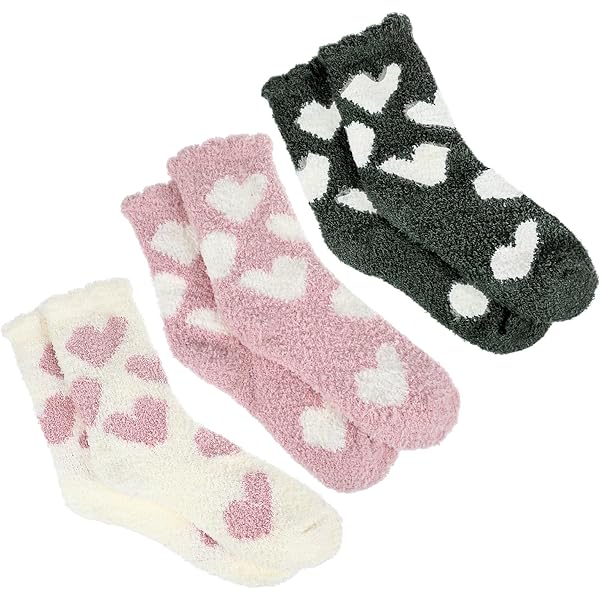 Pluizige sokken voor dames, 3 paar, knuffelsokken, wollige zachte warme
