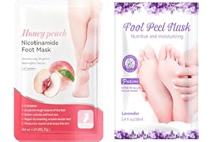 NAILPRETTY Maschera Piedi, Cura professionale dei piedi, Idratante e Esfoliante, Per Talloni Screpolati e Secchi, Adatto per uso a casa