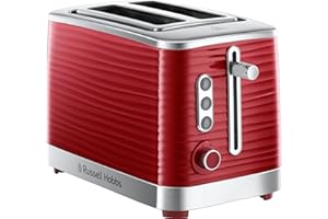 Russell Hobbs 24372 Red Inspire High Gloss Plastic Two Slice Toaster, Metal, 2 Cubic_Centimeters