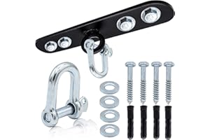 TRYSALAR Staffa di montaggio a soffitto per sacco da boxe con gancio a D, gancio in ferro resistente da 8 '' con bulloni tasselli a parete a doppia estremità palla da appendere boxe MMA Kickboxing Training UFC