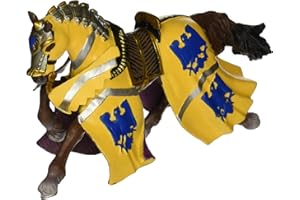 Papo Blue Horse of Knight Godefroy at Tournament