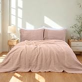 P&Uuml;SK&Uuml;L Battal Boy &Ccedil;ift Kişilik M&uuml;slin Yatak &Ouml;rt&uuml;s&uuml; ve Pike, 4-Katlı, L&uuml;ks | Bej, Ekstra Geniş 240x260 cm, 100% Pamuk Ultra Yu