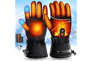 ‎DEEPRBETTER DeeprBetter Beheizbare Handschuhe Damen Herren, 5000mAh Akku Beheizte Handschuhe mit Heizung, Wasserdicht Motorradhandschuhe Beheizbar mit 3 Stufen,Touchscreen Beheizte handschuhe Motorrad,Ski,Fahrrad