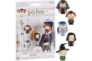 P.M.I. Toppers para lapices, Regalos, Juguetes, coleccionables de Harry Potter - Juego de 5(12) Figuras para Escribir, Decorar Fiestas - Harry Potter, Ron Weasley, y más de PMI, 6 cm, PVC Suave (C)