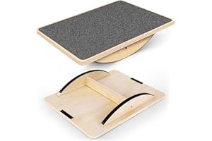 WOODURE Balance Board, Sports Balancebrett Professional Wobble Board für Erwachsene Anti-Rutsch 350LBS Balance Boards für physikalische Therapie Stehpult Kern Stärke