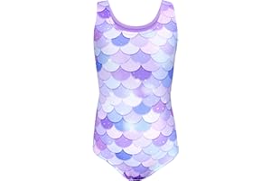 Aquarti Costume Piscina Bambina Intero con Stampa – Resistente, Confortevole e alla Moda