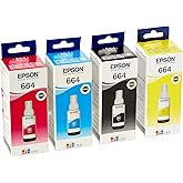EPSON T664 M&uuml;rekkep Seti (4 Renk) Orjinal