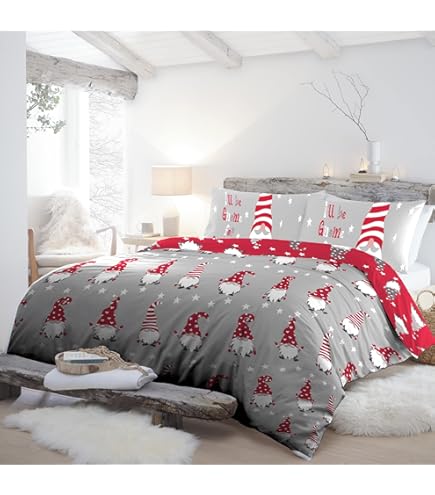 Juego Completo De Sábanas De Franela Con Diseño De Tartán Escocés, Color Rojo, 100 % Algodón, Fabricado En Italia, 1 Plaza Y 1/2