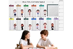 QUIXION Multiplikationsdiagramm Von TrockenerlöTen, Multiplikationstabelle, Multiplikationsbrett, Multiplikationstabellen-Poster, Lernen Poster Wiederverwendbare Kinderbildung, Mathematik, Kreidetafel FüR TüR