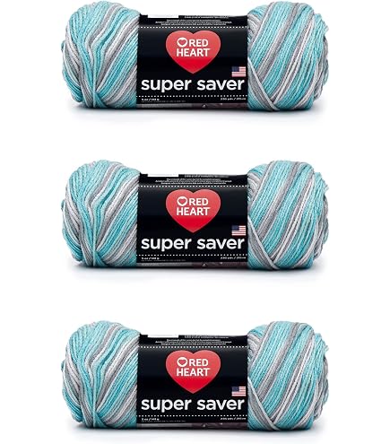 Red Heart 'With Love' Yarn - 3 Pack Of 7oz Worsted Weight Acrylic Yarn, 370 Yards Each, Perfect For Knitting & Crochet Projects