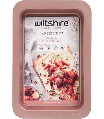 Wiltshire Moule à Quiche Et Tarte Rond En Or Rose, Sans PFOA PTFE, Moule à Pâtisserie Circulaire Avec Base Amovible, Antiadhésif, 24 X 24 X 2,5 Cm