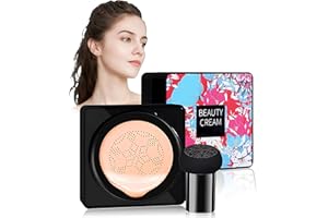 LOOUXC Mushroom Head Air Cushion Foundation BB Cream, Fondotinta CC Cream, Idratante Concealer Base Trucco, Base Viso Trucco, Anche Tonalità Della Pelle, Duraturo Idratante Illuminante-Naturale