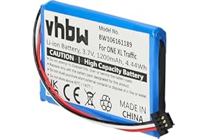 vhbw Akku kompatibel mit Tomtom One XL30, XL 340, 4EG0.001.17, Europe Traffic, V3 GPS Navigation Navi (1200 mAh, 3,7 V, Li-Ion)