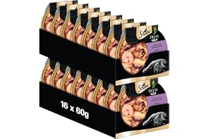 Sheba Cat Food Chicken with Shrimp & Tuna Filets, from Natural Chicken Breast, Sheba Wet Food made for Reliable Consumption, Enriched with the Necessary Nutritional Requirements, Pack of 16x60g